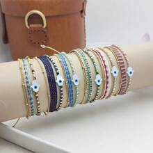 Colombia Style Woven Multi-Layered Bracelet, Minimalist Design With Beads, For Women, Spring & Summer