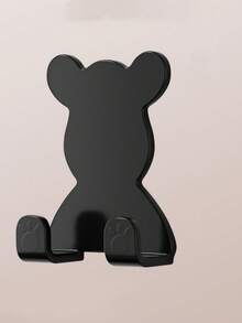 1/4pcs Happy Bear Home Plastic Wall Hanging Non Perforated Hooks Dormitory Strong Load Bearing Adhesive Hook Scratcher Storage Rack Creative Cartoon Self Adhesive Hooks Rear Clothes Cap Key Clothes Hook Plug Hooks Kitchen Bathroom Wall Hooks Home Storage Power Cord Socket Fixing Back To School