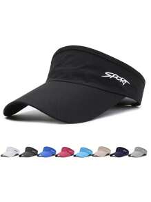 Casquette snapback coréenne imprimée de lettres de sport, chapeau sans partie supérieure pour homme offrant une protection contre le soleil, style minimaliste à la mode pour l'été