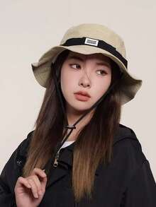 4-Season Women's Outdoor Travel Hat, Wide BrimBucket Hatp, Drawstring Hiking Sun Hat - Suitable For Outdoor Travel, Vacation, Adventure - Unisex