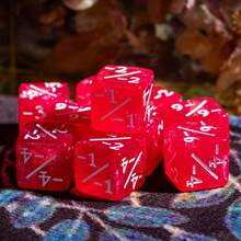 SWAJUJA 10Pcs Glitter D6 Counters Dice 6 Sides Arithmetic D6 Cubes 12mm Polyhedral Dice Set For RPG Tabletop Games - Multicolor - View 4