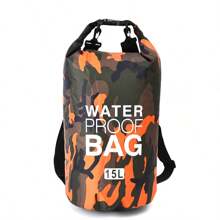 Bolsa seca impermeable de 15L, bolsa con cierre enrollable para mantener el equipo seco, adecuada para kayak, rafting, navegación, natación, camping, senderismo, playa, pesca, accesorios de playa, flotador de piscina