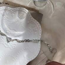 1 pièce Collier avec pendentif en forme de cœur versatile et simple avec ailes créatives pour femmes