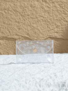 Transparent Colorful Holographic Star PVC Sparkle Laser Hologram Pentagram Changeable Cute Wallet For Women Wallet Mini Wallet Purse Wallet Card Wallet Wallet - Clear - View 1