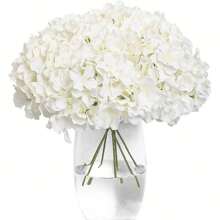 5/10pcs Artificial Hydrangea Artificial Flower Heads With Stems,Fake Hydrangea Flowers, Table Arrangement Decoration Flower,Champagne Fake Flower For Home Office Party Wedding, Fake Plants, Spring Decor, Room, Desk, Garden Decor, Room Decoration Stuff, Valentine's Day, Gift Gifts Birthday Graduation