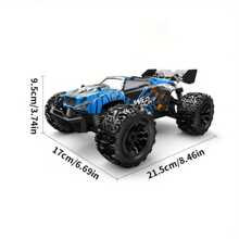 Coche de radiocontrol, Monster Truck de campo todo terreno a escala 1:20, 4WD a 20 KM/H, control remoto 2.4GHz, recargable, adecuado para adultos y principiantes, para niños y niñas