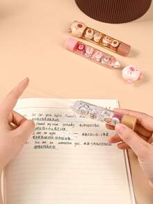 TWINGO 1 Pc Capybara Correction Tape, Featuring A Cute Animal Design, Is A Press-Type Roller Tape Pen, Perfect For All Kinds Of Writing Pages. This Creative Cartoon Correction Tape Is An Ideal Gift For Boys, Girls, And Teachers. - Multicolor - View 8