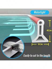 0.5m Silicone Shower Trim, 2m Length, Kitchen Countertop Edging, Shower Tray Rim, Shower Room Waterproof, Bathroom Waterproof, Shower Screen Rubber, Kitchen Countertop Decorative Strip, Back To School Season - Multicolor - View 8