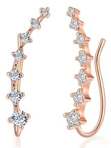 1 Pair Of Exquisite, Elegant, Luxurious, Sparkling Seven Star Earrings, Fashionable And Casual Style, Jewelry Accessories, Suitable For Women's Daily Wear, Holiday Gifts, Ideal Choice For Valentine's Day, Suitable For All Seasons