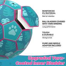 Juguete para perros tipo cuerda de tira y afloja con pelota de fútbol tejida, pelotas de fútbol para perros para interior y exterior, para perros pequeños, medianos y grandes