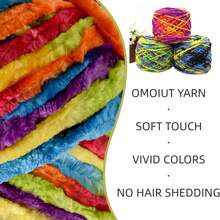 1 Stück 200g Chenillegarn 6mm dick, handgemachtes DIY Gehäkeltes Samt-Effektgarn für Stricken, Schals, Mützen, weiche Decken