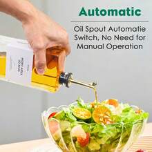 Premium Kitchen Oil And Vinegar Dispenser Set - 4 Piece Gold Finished Bottles With Elegant Book Design, Includes Soy Sauce Dispenser, Durable Leakproof Construction With Smooth Pour Spouts, Ideal For Cooking And Dining Table Use - 金色 - 查看 4