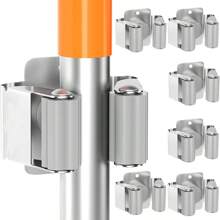 2/4/6/8//12 Pcs Broom And Mop Holder, Broom Holder Wall Mount, Heavy Duty Garden Tool Organizer Rack Rake And Shovel Handle, Stainless Steel Mop Hanger. Wall Mounted Utility Rack With Screws