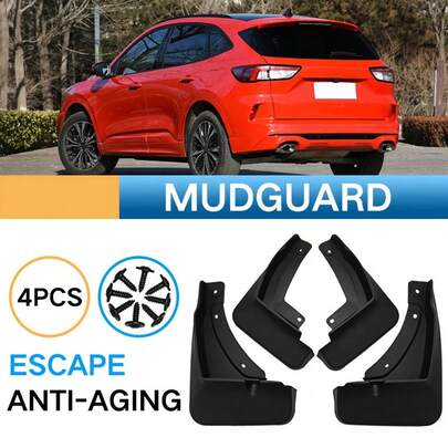 4Pcs Car Mud Flaps Splash Guards Mudguards Mudflaps With Hardware Kits All-Weather Anti-Aging Front And Rear Wheel Mud Guards Compatible For Escape 2020