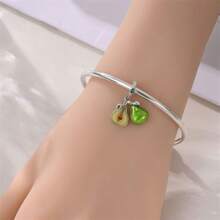 1 Set Accessori per braccialetti fai da te con ciondoli a tema frutta: pera verde, lampone, limone, mela. Un set fresco e dolce per l'estate! Limoni, fiori, api, ciondoli fai da te per vivacizzare l'estate