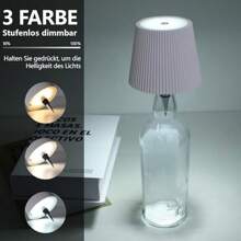 1pc Multi-Colour Dimmable LED Bottle Lamp, Rechargeable Room Decor Light Suitable For Bedroom, Living Room, Bar, Cafe, Restaurant, Camping, Party Atmosphere