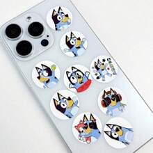 Bluey Bluey 500pcs Bluey Cartoon Stickers - 7 Adorable Designs, Thick & Durable Decals For Laptops, Luggage, Notebooks | Perfect For School, Travel & DIY Crafts(Random Style)