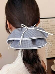 1 pièce Bandeau pour cheveux carré en polyester unicolore de nouvelle conception, doux et délicat, style à carreaux romantique à la française. Grand accessoire pour cheveux, tour de cou, indispensable pour la rentrée scolaire, convient pour le shopping du week-end, les sorties entre amis, les promenades dans le parc, les déplacements quotidiens, la course, le yoga, la fitness, les galas, les soirées dansantes, les mariages et autres occasions.