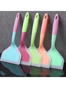 1pc, Translucent Silicone Cooking Utensils Set – Essential Kitchen Utensils & Must-Have Kitchen Accessories, Including Tamagoyaki Spatula, Wide-Mouth Pizza Turner, Steak Flipper, Crepe/Pancake Shovel - Key Addition To Kitchen Essentials & Baking Supplies, Heat-Resistant, Non-Stick , Flexible, Durable; For Breakfast, Grilling, Street Food. - Blue - View 9