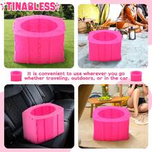 Tinabless 1 pieza Asiento de inodoro portátil plegable para entrenamiento de ir al baño para niños pequeños, para uso en exteriores, campamentos, viajes, asiento de inodoro de viaje para niños y niños pequeños