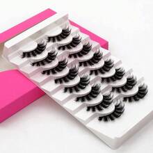 8-Pair 3D Fluffy Mink Lashes - Natural Volume Set (Feathery Lightweight For Everyday Glam)