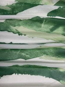 Allover Print Matching Crop Top & Tie Front Skirt Set, Suitable For Dates, Beach - Multicolor - View 4