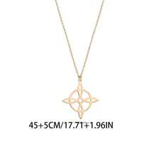 1 Stück modischer Hexen-Knoten Anhänger Edelstahl slawisches Amulett Halskette, geeignet für Männer und Frauen, glücksbringendes Geschenk