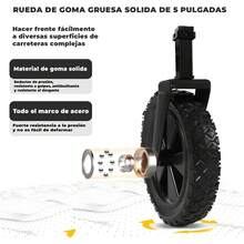 Carro Plegable con Ruedas Carro Portátil Ajustable Handle para Playa Camping Aire Libre Gran Capacidad de 100 L, Carrito Perfecto para Actividades Exteriores (Negro) - 1 - Ver 3