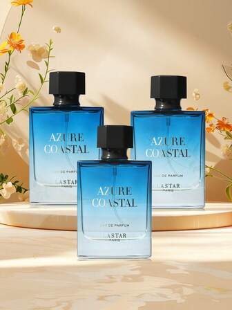  3 flaconi, profumo LASTAR Blue da uomo, fragranza di legno marino, fragranza persistente, fragranza fresca, profumo pulito, rinfrescante, solare ed energico per ragazzi, un regalo di compleanno per fidanzati