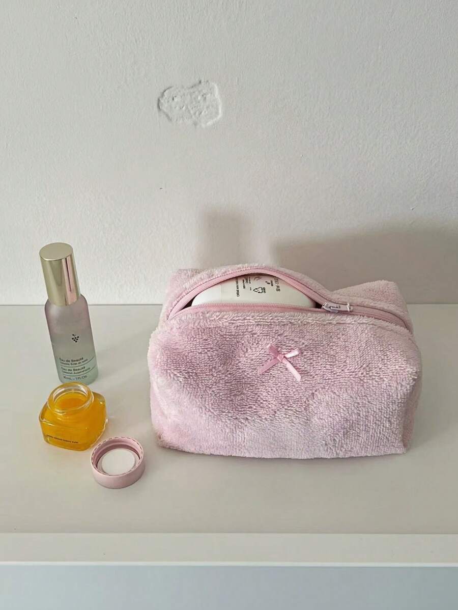 Bolsa de cosméticos con estampado floral delicado, bolsa de tocador portátil de gran capacidad para viajes, bolsa de maquillaje con lindo patrón para niñas para guardar lápiz labial y toallas sanitarias, artículos esenciales para viajes, vacaciones, verano, regreso a la escuela, bolsa para la escuela, bolsa de viaje para mujeres, bolsa de maquillaje para viajes