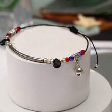 1 pieza Nuevo brazalete asimétrico de piedra natural, brazalete de cadena de cereza y vidrio para mujeres