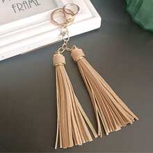 全新硅胶流苏吊坠皮革双流苏钥匙扣包包饰品配件批发礼品 - 彩色 - 查看 15
