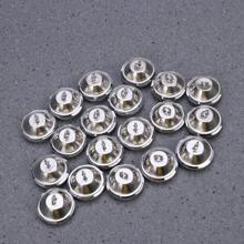 20 Stücke Strass Kristall Knöpfe, klare Polsterung mit Metallöse, Näh-Diamant-Kristall, runde Glasknöpfe für Sofa, Kopfteil, DIY Basteln, Bett Möbel Dekor