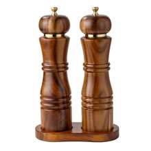 Set de 1/2/3 molinillos de pimienta manuales, molino de pimienta de madera para uso doméstico, para pimienta negra y sal marina en restaurantes - Marrón - Ver 13