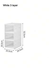 1pc PP Shoe Storage Box, Modernist Foldable Shoe Box For Home