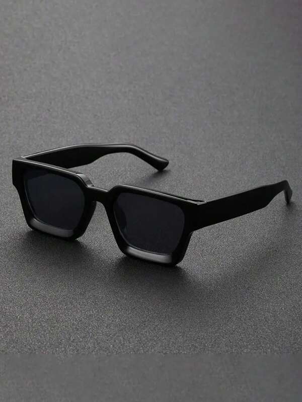 1pc New Stylish Men's Y2K Square Fashion Glasses, Versatile For Daily, Outdoor, Casual, Street Style, Parties, Festivals