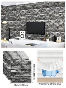 Carta da parati con mattoncini a forma di schiuma, adesivi murali autoadesivi 3D a prova di acqua e anti-E per pulire, applicare e applicare, può essere tagliata, adatta per decorare i soggiorni, dormitori e camere da letto - Multicolore - Visualizzare 16