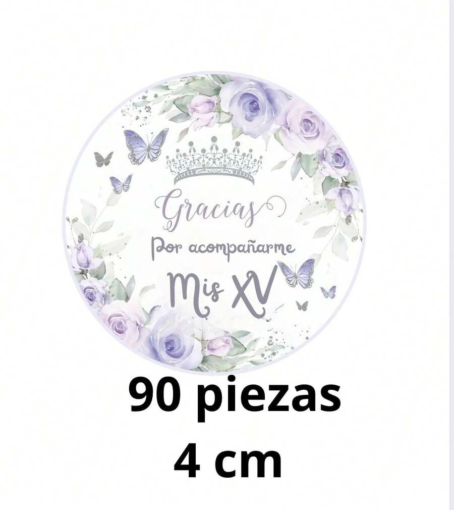 Label Stickers - Lilac Purple - View 1