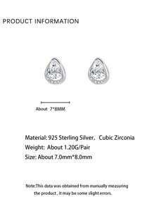 Pendientes de plata de ley 925 con gota hueca de circonita, livianos y de lujo, versátiles para uso diario, regalo para madres, novias, Pascua, San Valentín