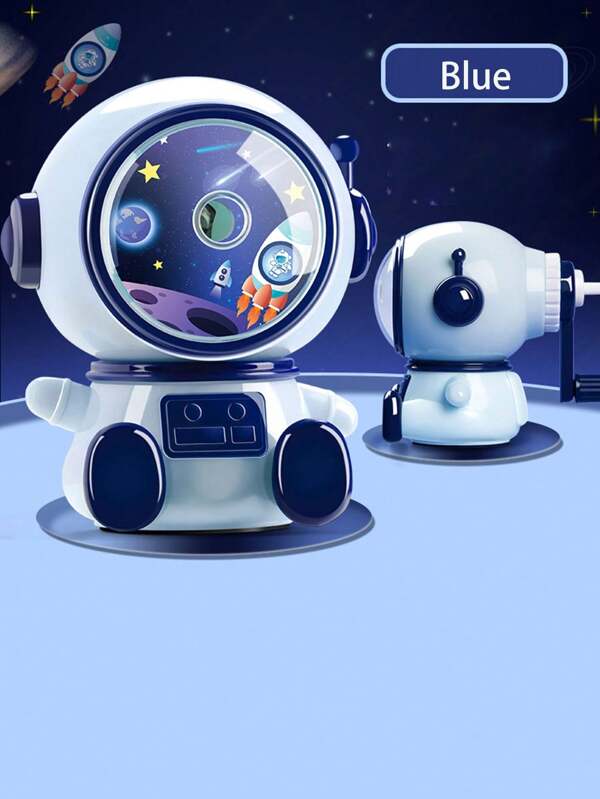 1pc Astronaut Shaped Manual Pencil Sharpener, Cute Cartoon Pencil Sharpener For Office & Study, Fits Various Pencils,School Supplies,Back To School