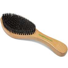 VENDAD-GranNaturals Medium Wave Brush Smoothing Hair Brush Curved Boar Bristle Hairbrush For 360 Waves Slick Back Brush - BrownBlack - View 4