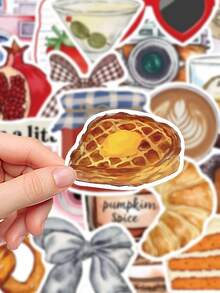 50 piezas Pegatinas estéticas inspiradas en Pinterest para portátil, libreta, funda de teléfono celular, decoración, útiles escolares, vuelta al colegio papelería manualidades libro de sticker estikers - Multicolor - Ver 4