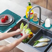 ER Kitchene Dish Drying, Stone Drying Kitchen Counter With Built-In Din, Non-Slip Din Pad With Built-In Din, Heat Resistant Stone Drying, 1Pcs 19. X 17, Greykitchen Accessories