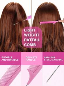 6pcs Transparent Cartoon Hair Care Comb Set, Smooth Hair Comb, Household Hairbrush, Scalp Massage Comb, Bubble Ball Plastic Comb, Hair Style Tip Tail Comb, Three-Row Brush Comb, Double-Headed Comb Style, Brush Style Brush, Eyebrow Brush, Eyebrow Brush, Makeup Tray Set, Providing The Best Personalized Gift For Your Girl, Hair Styling, Hair Stuff, Comb Hair ,Hair Accessories, Hair Styling Kit, Hair Tool Kit, Hairstyling Set