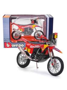 Bburago 1:18 Diecast Motorcycle Model - GASGAS RX450F 2023 Dakar Rally #1 - Adult Collectible Realistic Display, Gift For Men Birthday Christmas - GASGAS RX450F(DAKAR 2023) - View 3