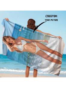 1 件个性化文字定制沙滩巾，超强吸水游泳巾，舒适沙滩巾，时尚泳池巾，精致瑜伽垫，沙滩配件，节日必备礼物，多种尺寸可选，适合游泳、露营和旅行 - 彩色 - 查看 2