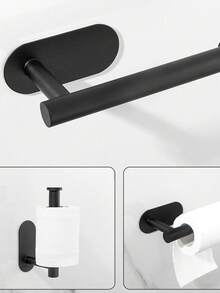 1pc Stainless Steel Toilet Paper Roll Holder, Wall Mounted Bathroom Tissue Paper Dispenser