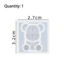 1 Set Of 6 Sitting Bear Shape Resin Molds, 3D Pendant Jewelry Craft Molds, Suitable For Bag Charms, Keychains, DIY Decorations, Daily Wear