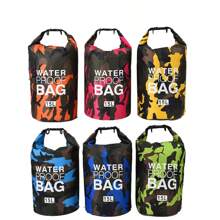 Bolsa seca impermeable de 15L, bolsa con cierre enrollable para mantener el equipo seco, adecuada para kayak, rafting, navegación, natación, camping, senderismo, playa, pesca, accesorios de playa, flotador de piscina