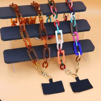 多功能亚克力饰品 - 链条斜挎包、手机腕带、手机挂绳、斜挎手机挂绳、包袋饰品